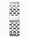 Women's Silver Tone Stainless Steel Rectangular Analogue Watch with Interchangeable Bracelet