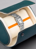 Women's Silver Tone Stainless Steel Rectangular Analogue Watch with Interchangeable Bracelet