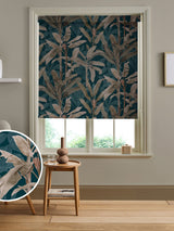 Next Graham & Brown Teal Blue Borneo Made to Measure Roller Blind- Buy online at McGrocer