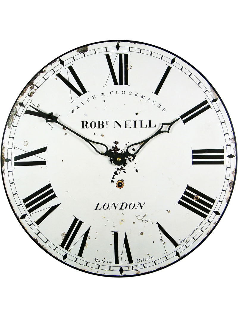 Neill of London open faced cream wall clock 36cm - British product