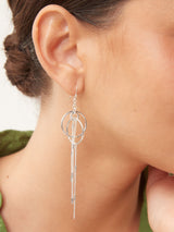 Next Silver Tone Circle Chain Drop Earrings Fashion Earrings- Buy online at McGrocer