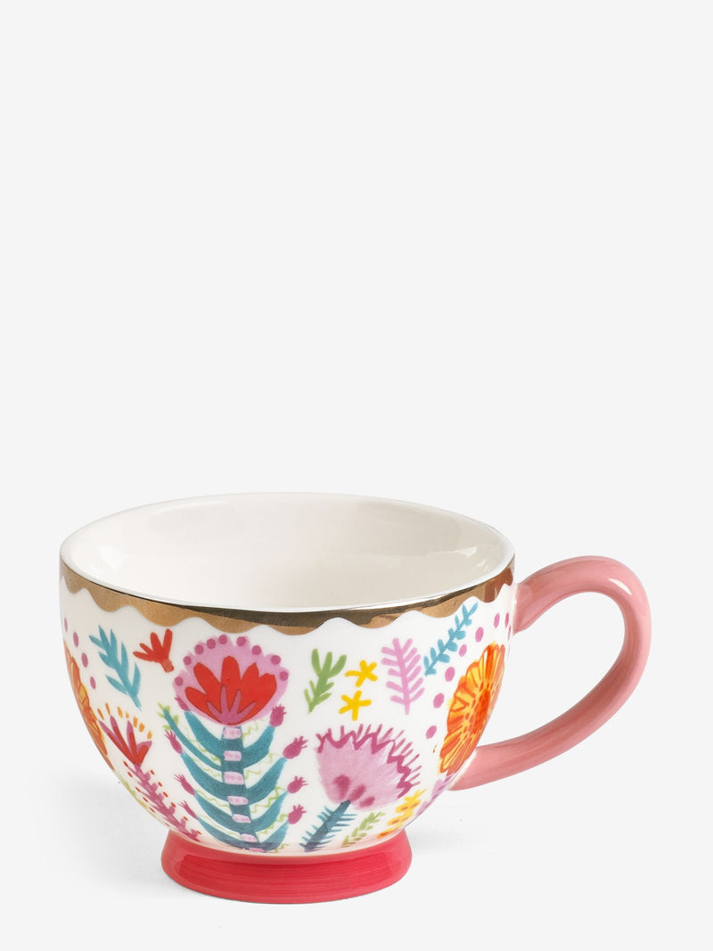 Lucy Tiffney floral footed mug 2-pack, UK version