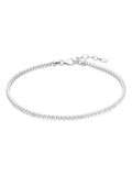 Beaverbrooks sterling silver cubic zirconia anklet 26cm - British product