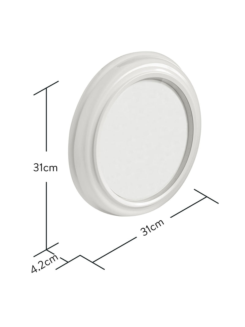 Lascelles brushed chrome wall clock with marble dial 31 cm - British product