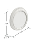 Lascelles brushed chrome wall clock with marble dial 31 cm - British product