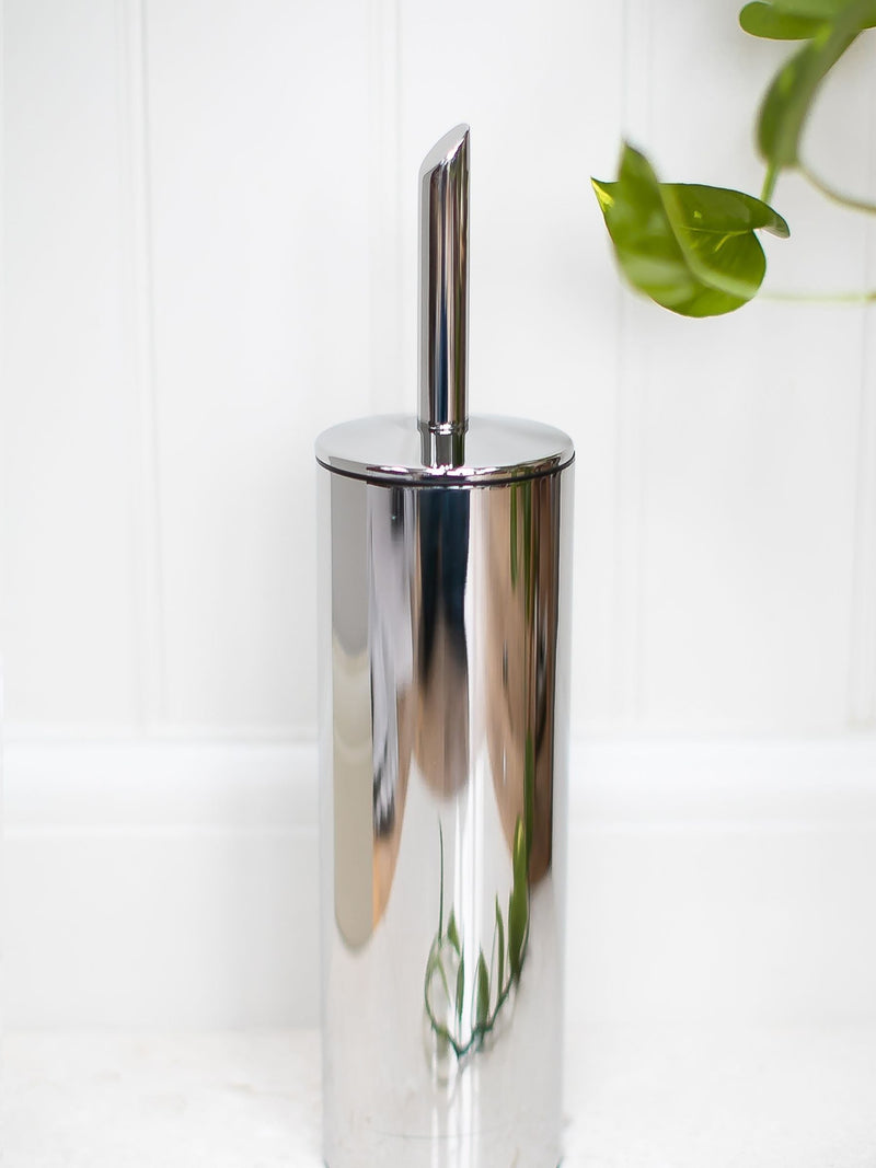 Robert Welch Silver Oblique toilet brush holder 41cm - British product