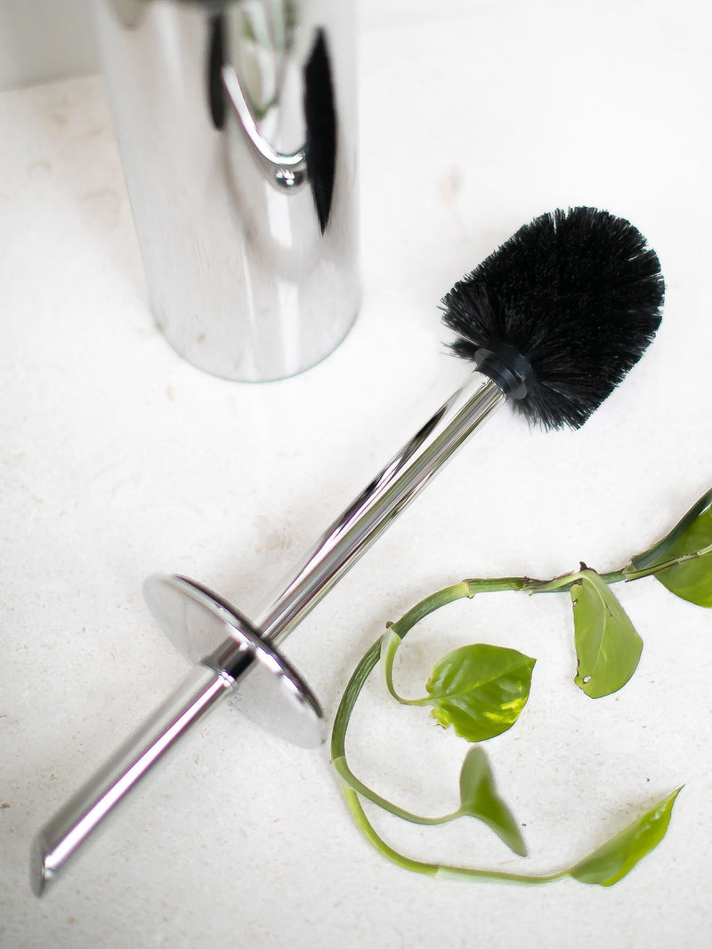 Robert Welch Silver Oblique toilet brush holder 41cm - British product