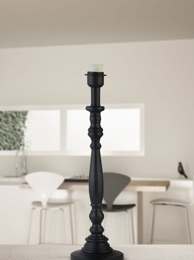 Searchlight grey Lumi candlestick lamp base - British product