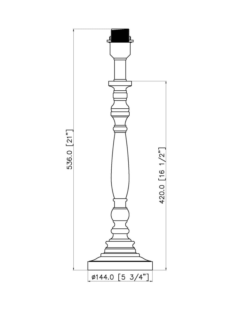 Searchlight grey Lumi candlestick lamp base - British product