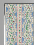 Cath Kidston Blue Wiggle Rose Roman blind, imported from the UK