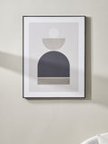 Art deco gold detail black frame print 80x60x60cm, imported from the UK