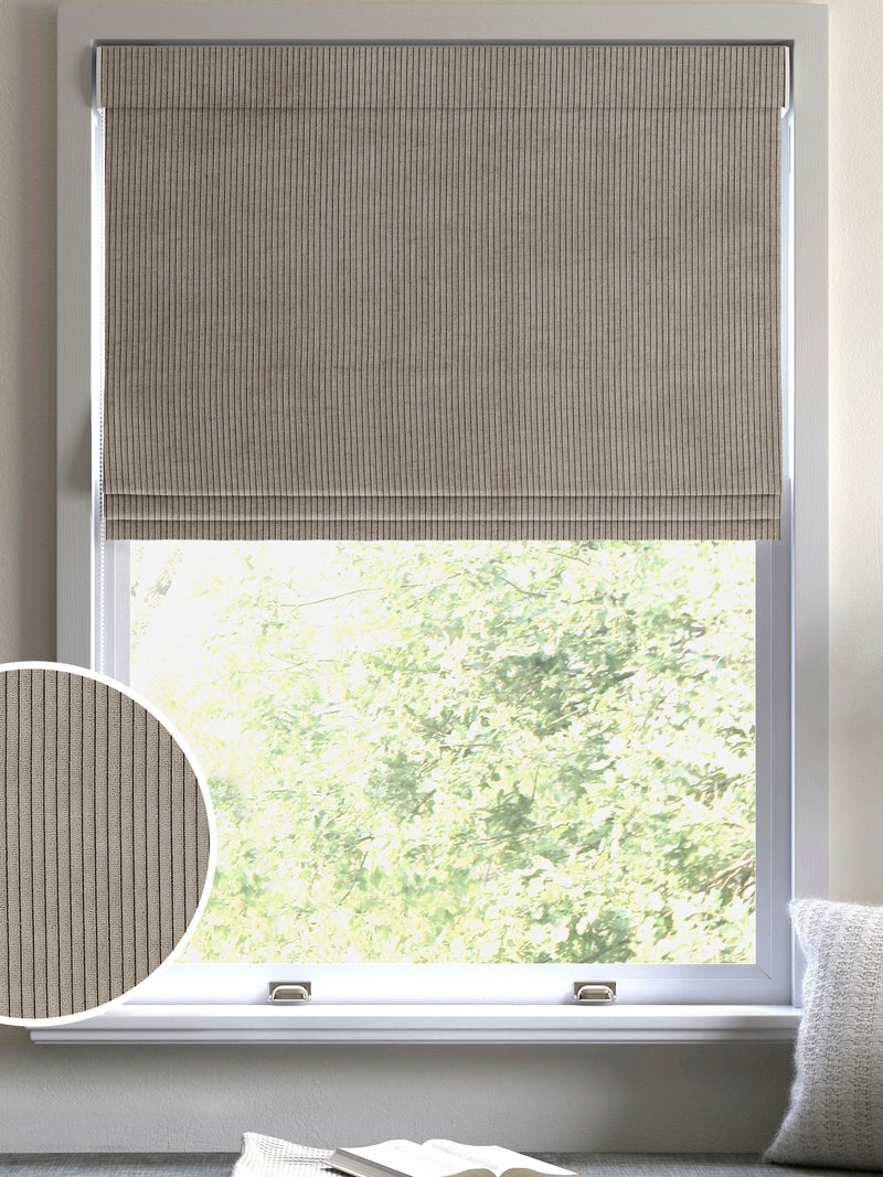 Jangga stone natural made to measure roman blind, imported from the UK