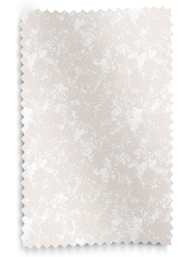 Evin taupe roman blind with woven tree motif, UK version