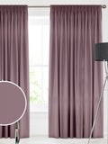 Mauve purple velvet made to measure curtains from Montero (British brand)