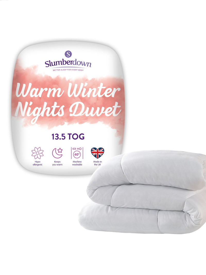 Slumberdown 13.5 Tog Warm Nights Soft Cosy White Duvet
