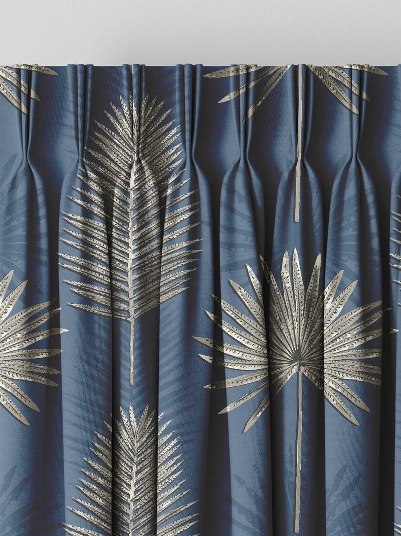 Sellus ink blue made-to-measure cotton curtains, UK version