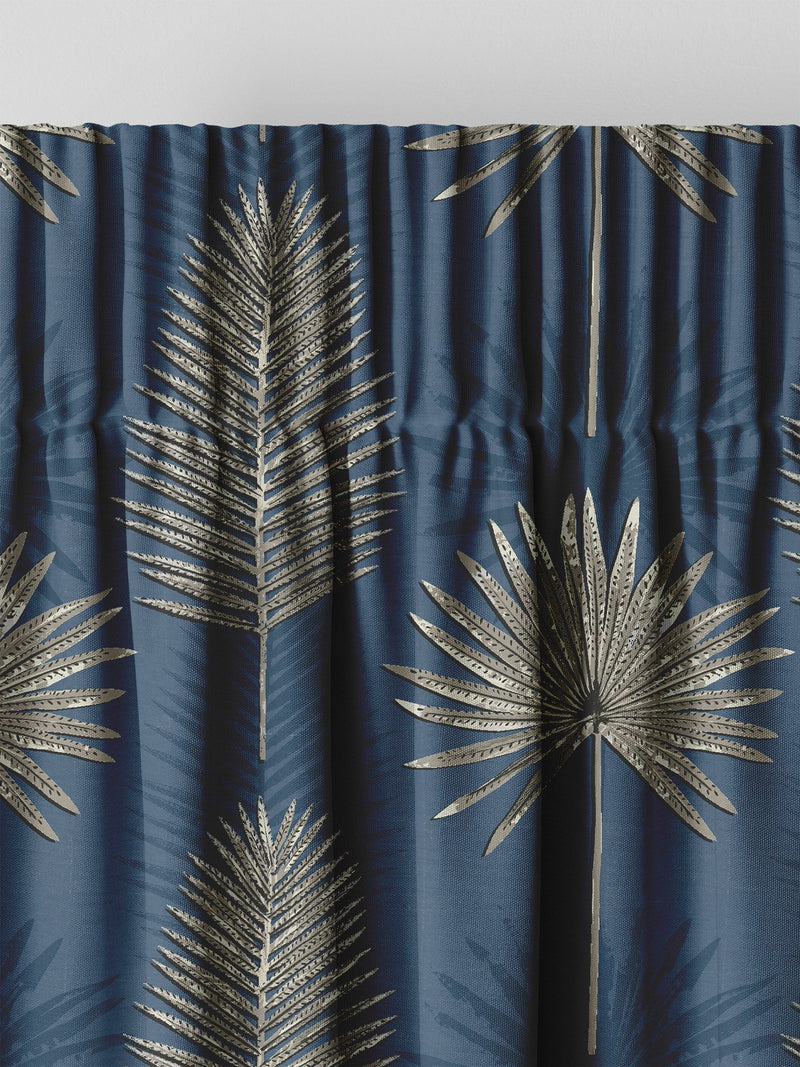 Sellus ink blue made-to-measure cotton curtains, UK version