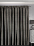 Paso ash grey textured curtains (British brand)