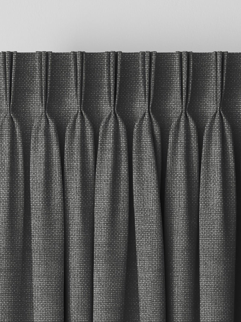 Paso ash grey textured curtains (British brand)