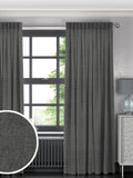 Paso ash grey textured curtains (British brand)