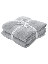 Next Catherine Lansfield Silver Anti-Bacterial 100% Cotton Bath Sheet Set of 2 (100x140cm)- Buy online at McGrocer
