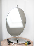 Robert Welch Oblique pedestal mirror, 18/10 stainless steel - British product