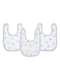 aden + anais white essentials cotton muslin bibs 3 pack (British brand)