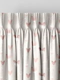 Natural Kids Love Hearts curtains, imported from the UK