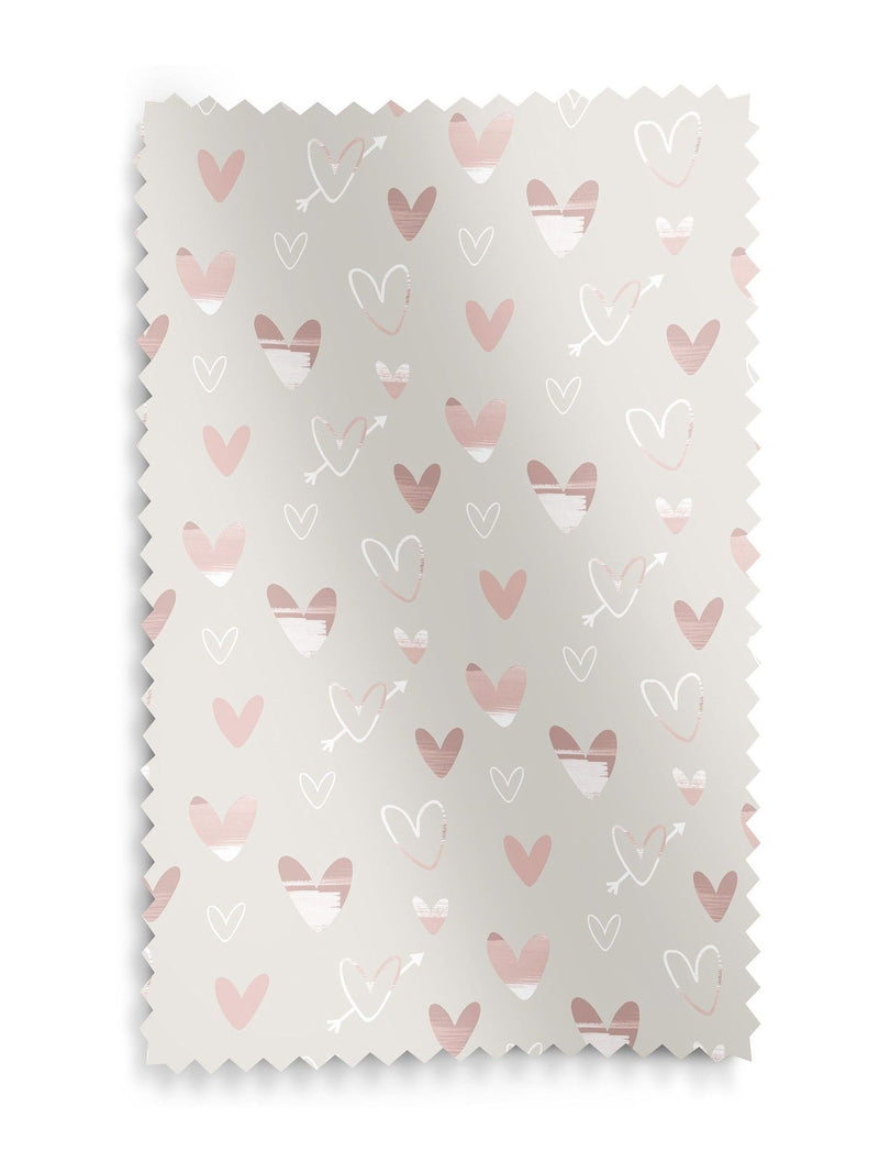 Natural Kids Love Hearts curtains, imported from the UK