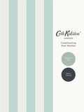Cath Kidston Canopy Stripe wallpaper sample duck egg blue A4 - British product