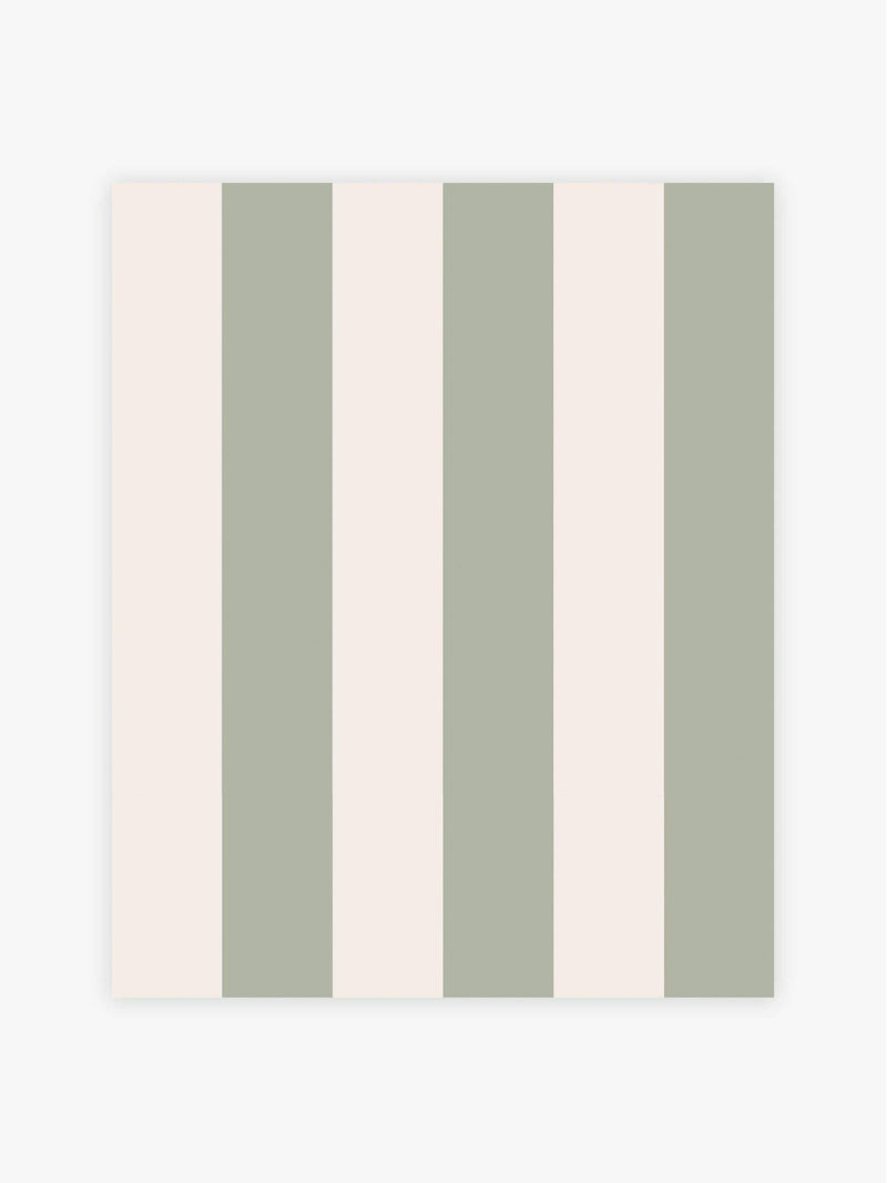 Cath Kidston sage canopy stripe A4 wallpaper sample, UK version