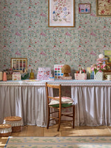 Next Cath Kidston Sage Puppy Dream Floral Wallpaper Sample A4- Buy online at McGrocer