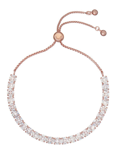 Next Ted Baker Icon Slider Tennis Bracelet Rose Gold Clear Crystal 21cm- Buy online at McGrocer