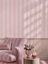 Next Cath Kidston Canopy Stripe Pink A4 Wallpaper Sample- Buy online at McGrocer