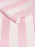 Cath Kidston wallpaper sample pink canopy stripe A4, UK version