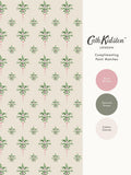 Cath Kidston wallpaper sample cream crest design A4, imported from the UK