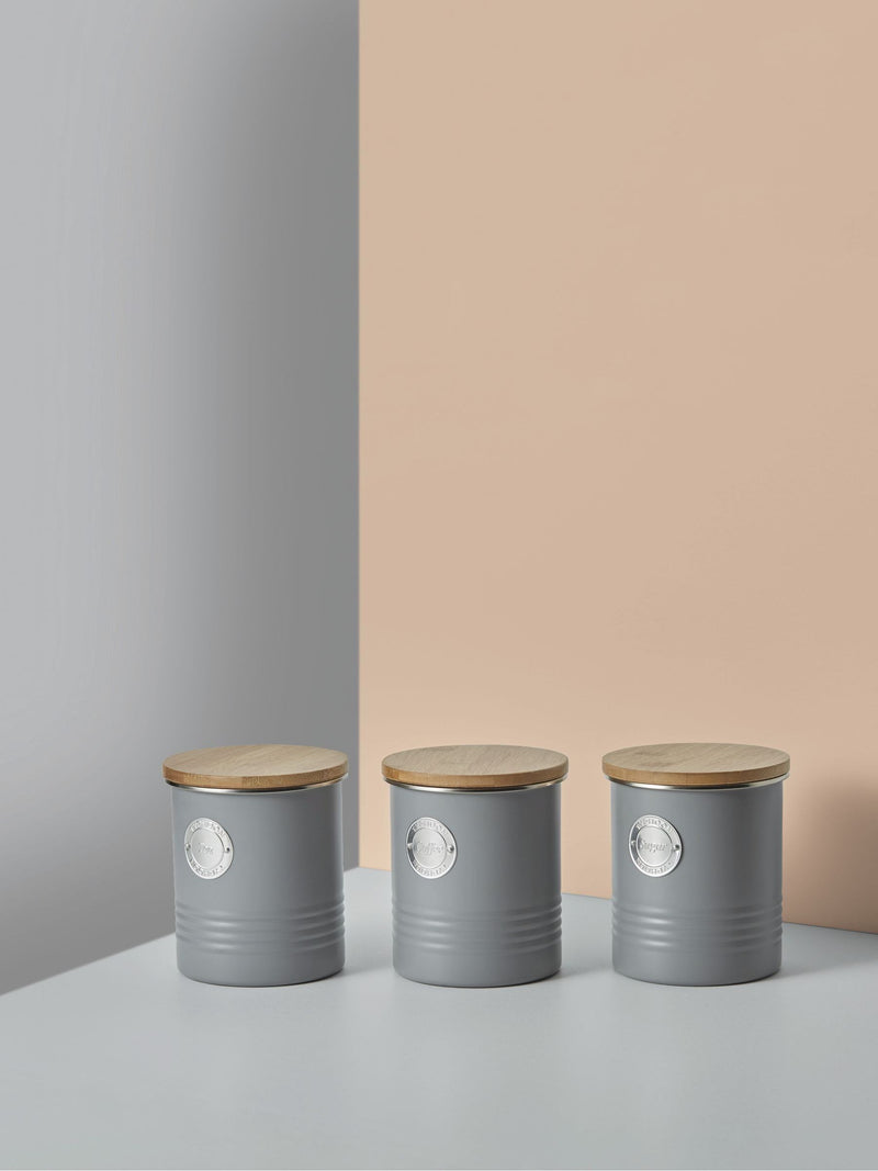 Typhoon Grey storage canisters 1-litre (British brand)