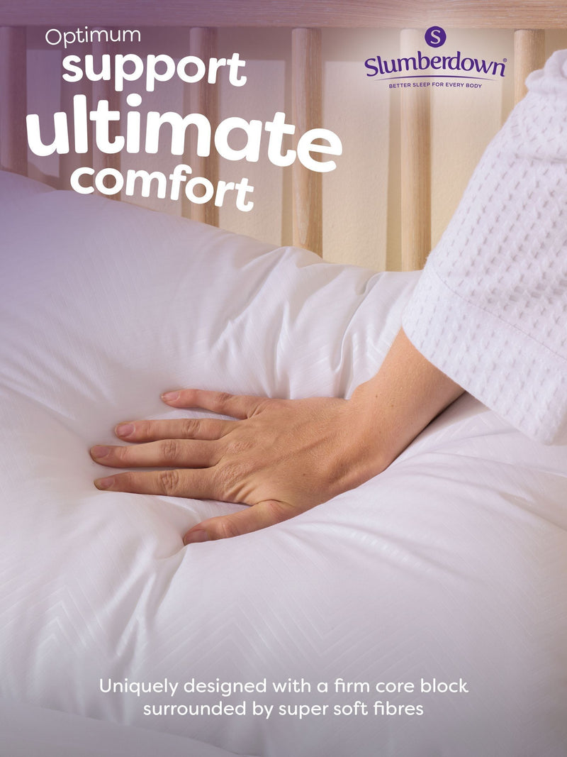 Slumberdown firm support side sleeper pillows white, imported from the UK