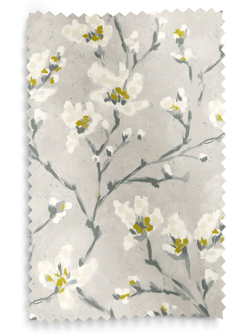 Roman blind in Yellow Burley pattern, 100% cotton - British product