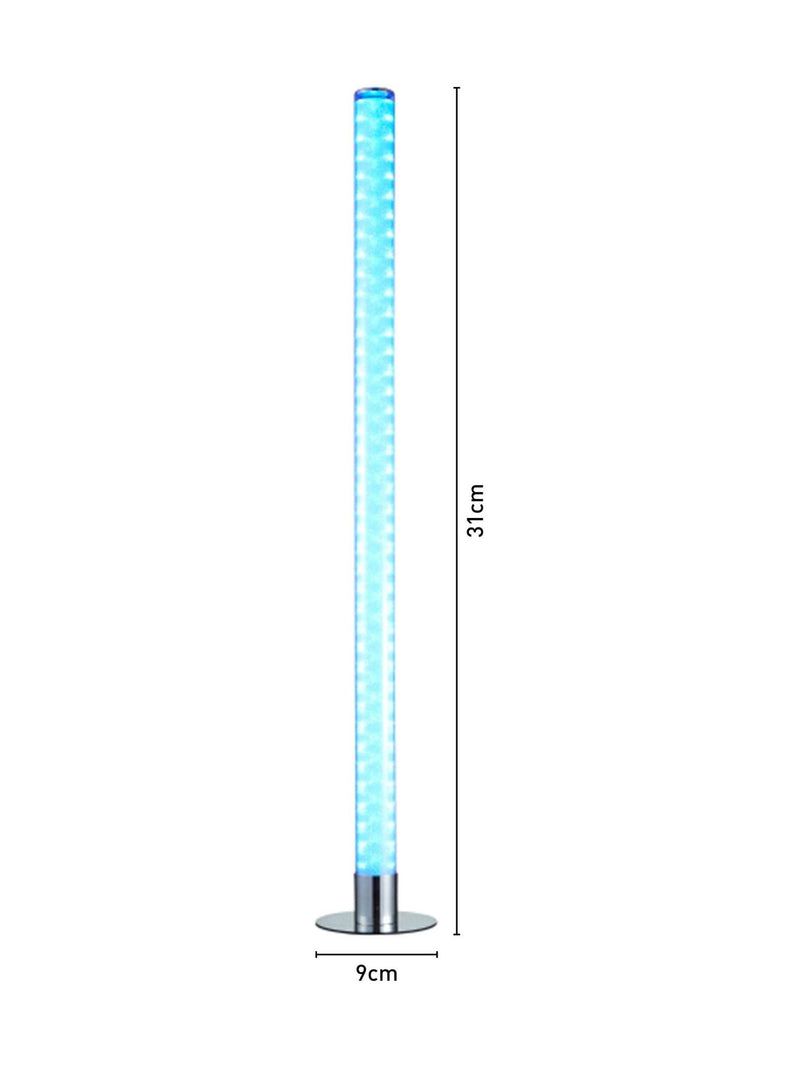 glow Chrome Shimmer cylinder floor lamp from British brand