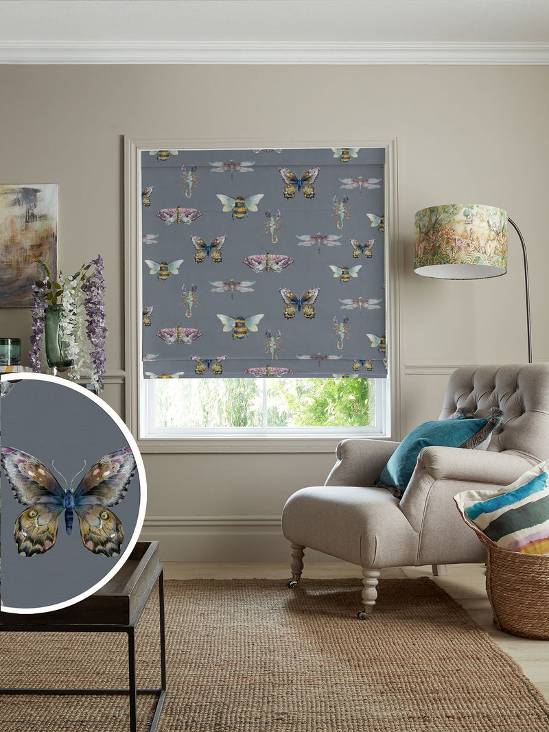 Voyage Maison Fray Roman blind Storm Grey made to measure - British product