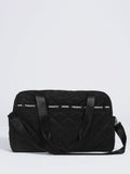Pineapple black quilted holdall bag, imported from the UK