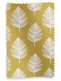Roman blind Finn yellow contemporary leaf design 100% cotton - British product