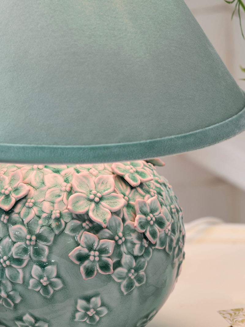 Shabby Chic Blue Gwennie table lamp 36.5cm - British product