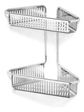 Robert Welch Silver Burford corner shower double basket - British product