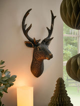 Next Black Metal Effect 3D Stag Head Wall Art- Buy online at McGrocer