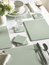 Sage Green Wooden Placemats and Coasters Set of 4