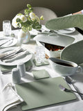 Set of 4 sage green wooden placemats and coasters (British brand)