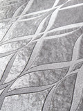 Soiree Silver duvet cover set with jacquard pattern (British brand)