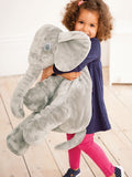 JoJo Maman Bébé grauer Elefanten-Kuschelfreund Plüschtier 54cm (britische Marke)